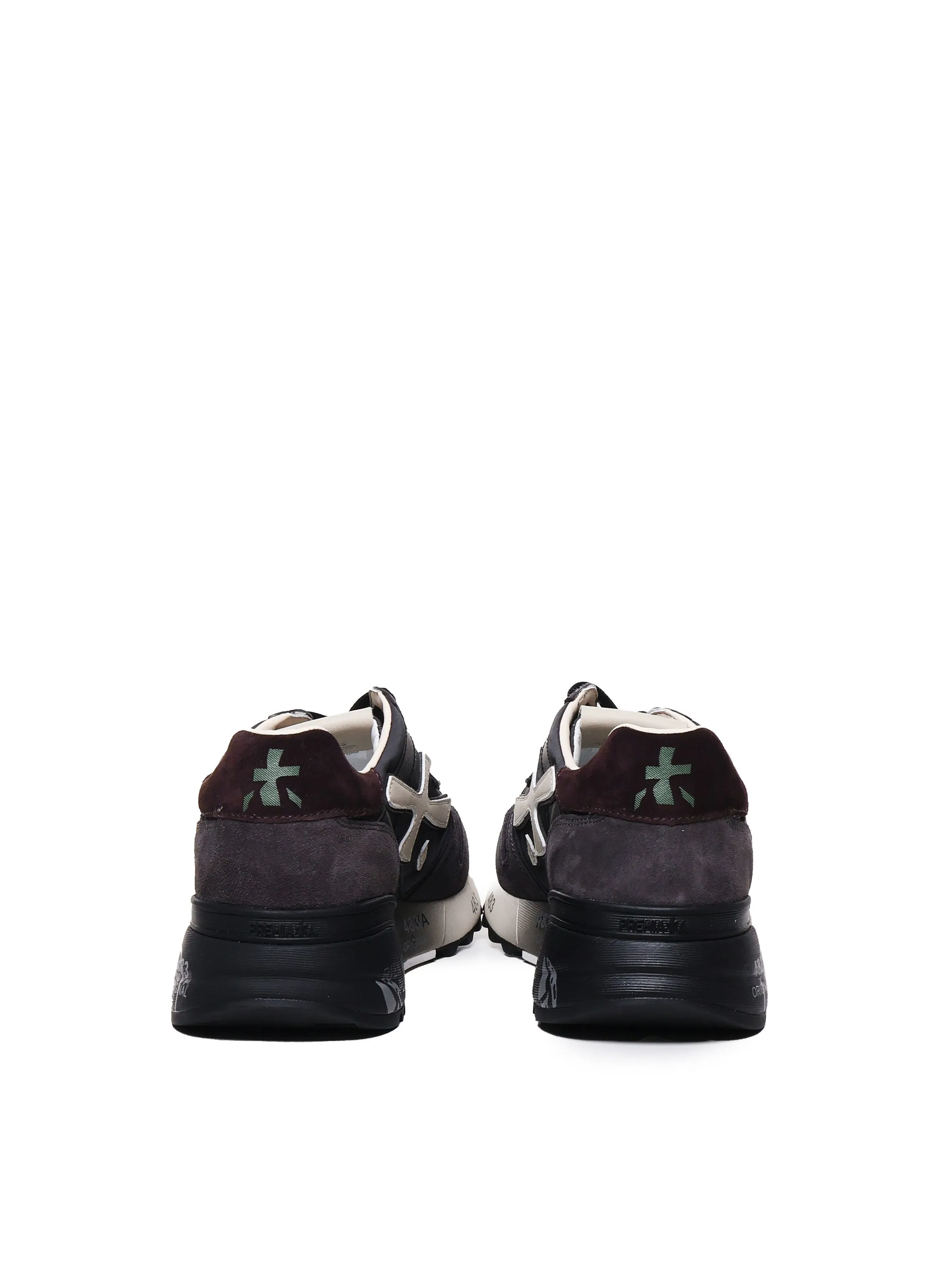 Grey Technical Fabric Athletic Sneakers