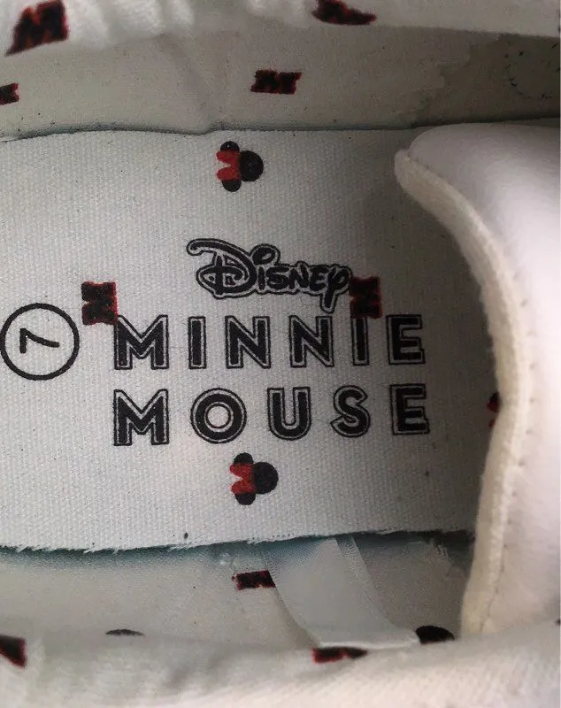 Ground Up Women's White Minnie Mouse Athletic Shoes - Size 7