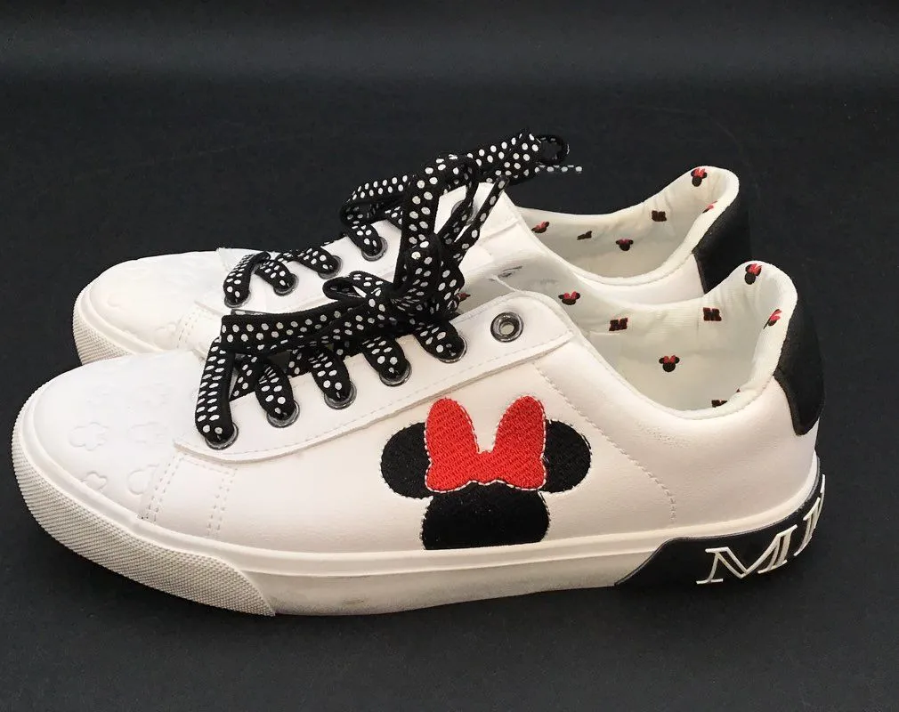 Ground Up Women's White Minnie Mouse Athletic Shoes - Size 7