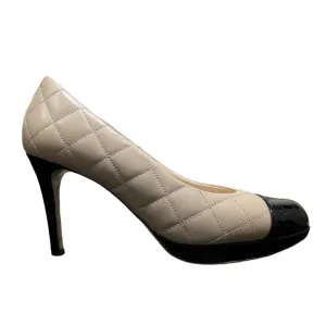 Hogl Quilted Leather Cap Toe Pumps Size EU 39 / UK 6 / US 8