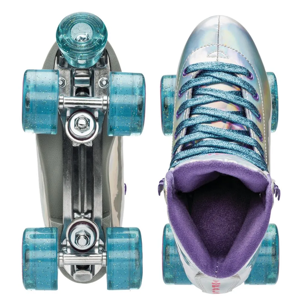 Holographic Silver Impala Roller Skates