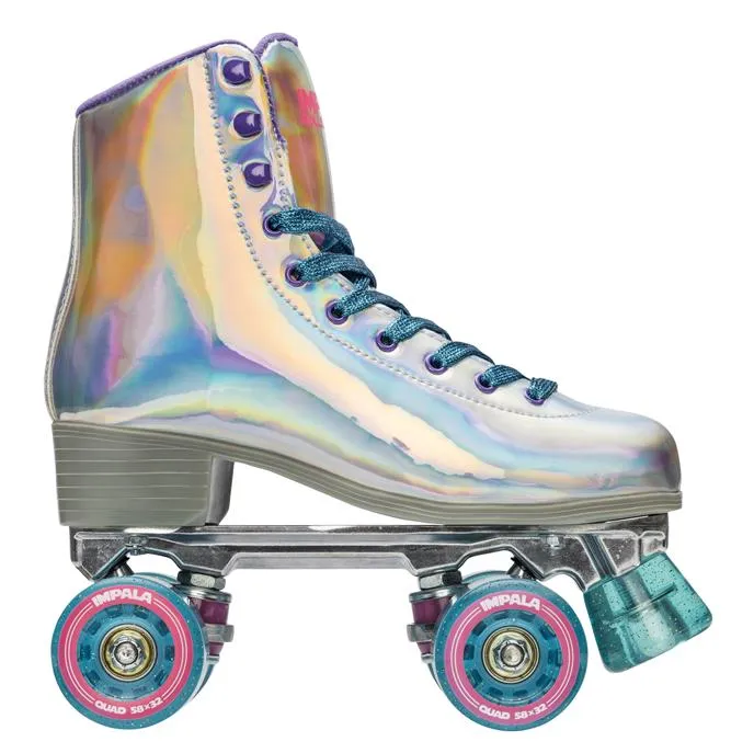 Holographic Silver Impala Roller Skates