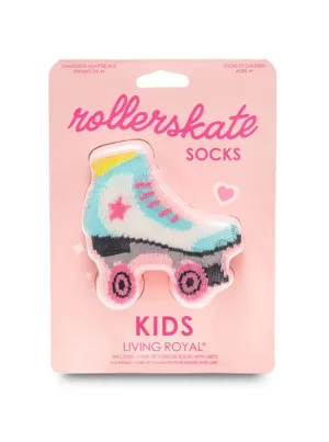 Kids Crew Socks - Roller Skate - Pink