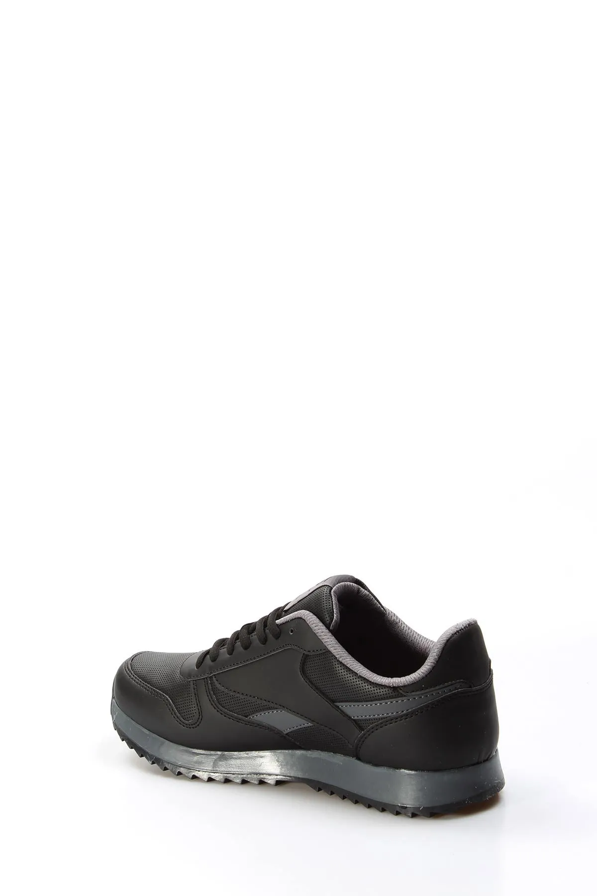 Men's Black Synthetic Lace-Up Athletic Sneakers - Wessi