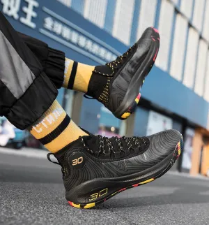 Men's Breathable High-Top Basketball Sports Sneakers