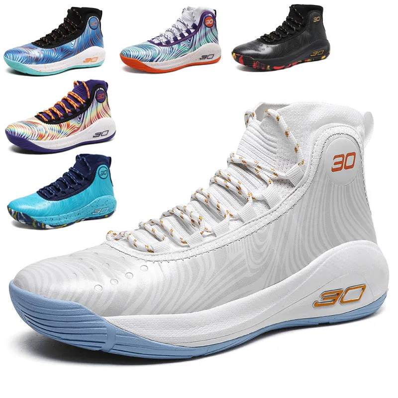 Men's Breathable High-Top Basketball Sports Sneakers