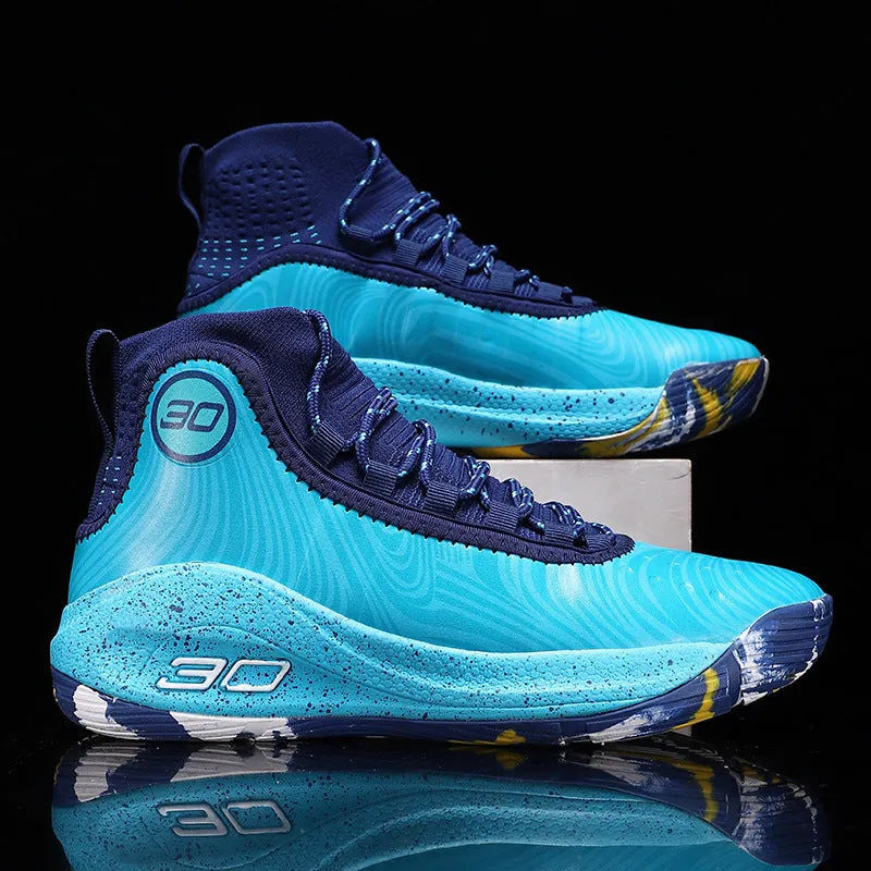 Men's Breathable High-Top Basketball Sports Sneakers