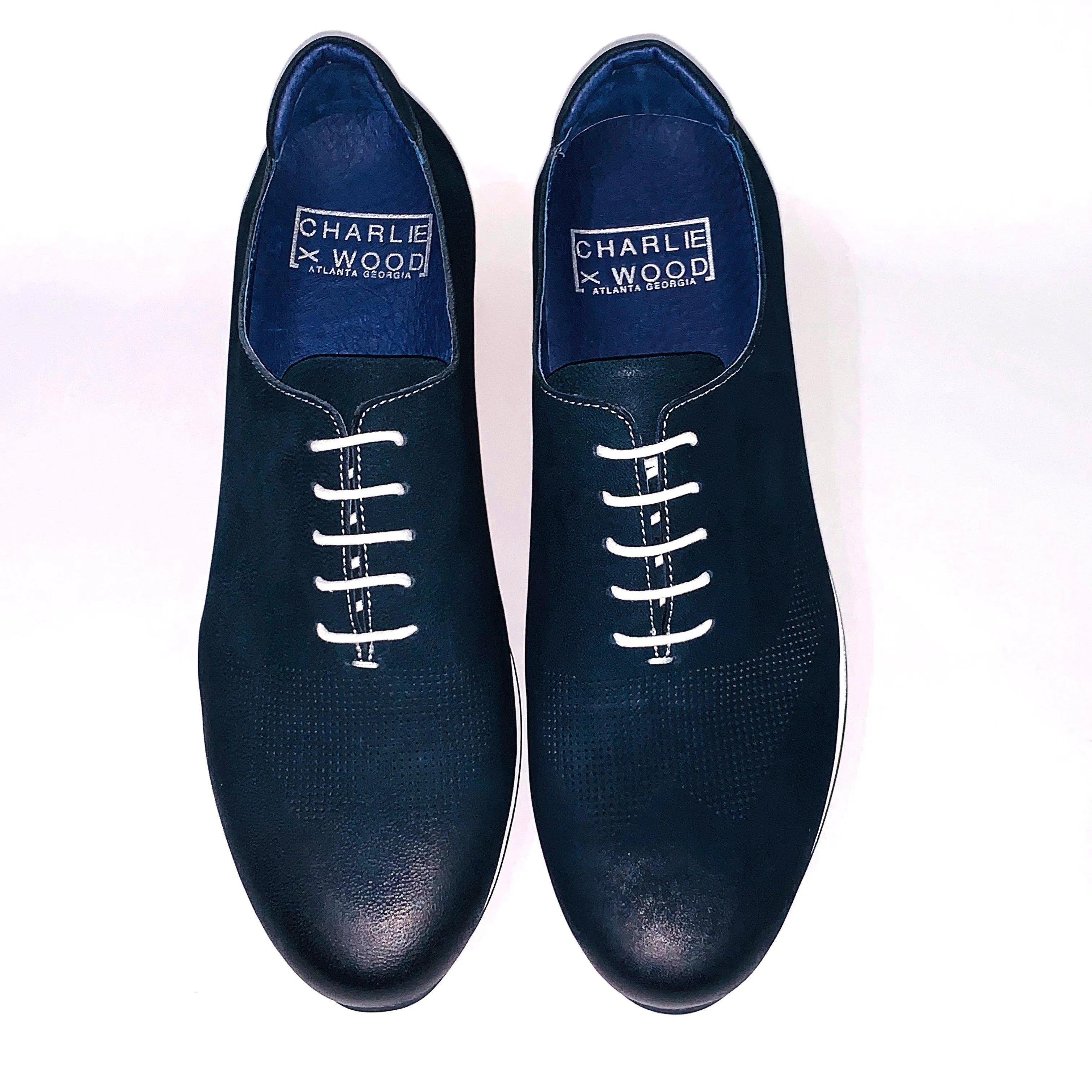 Men's Navy Leather Casual Shoes