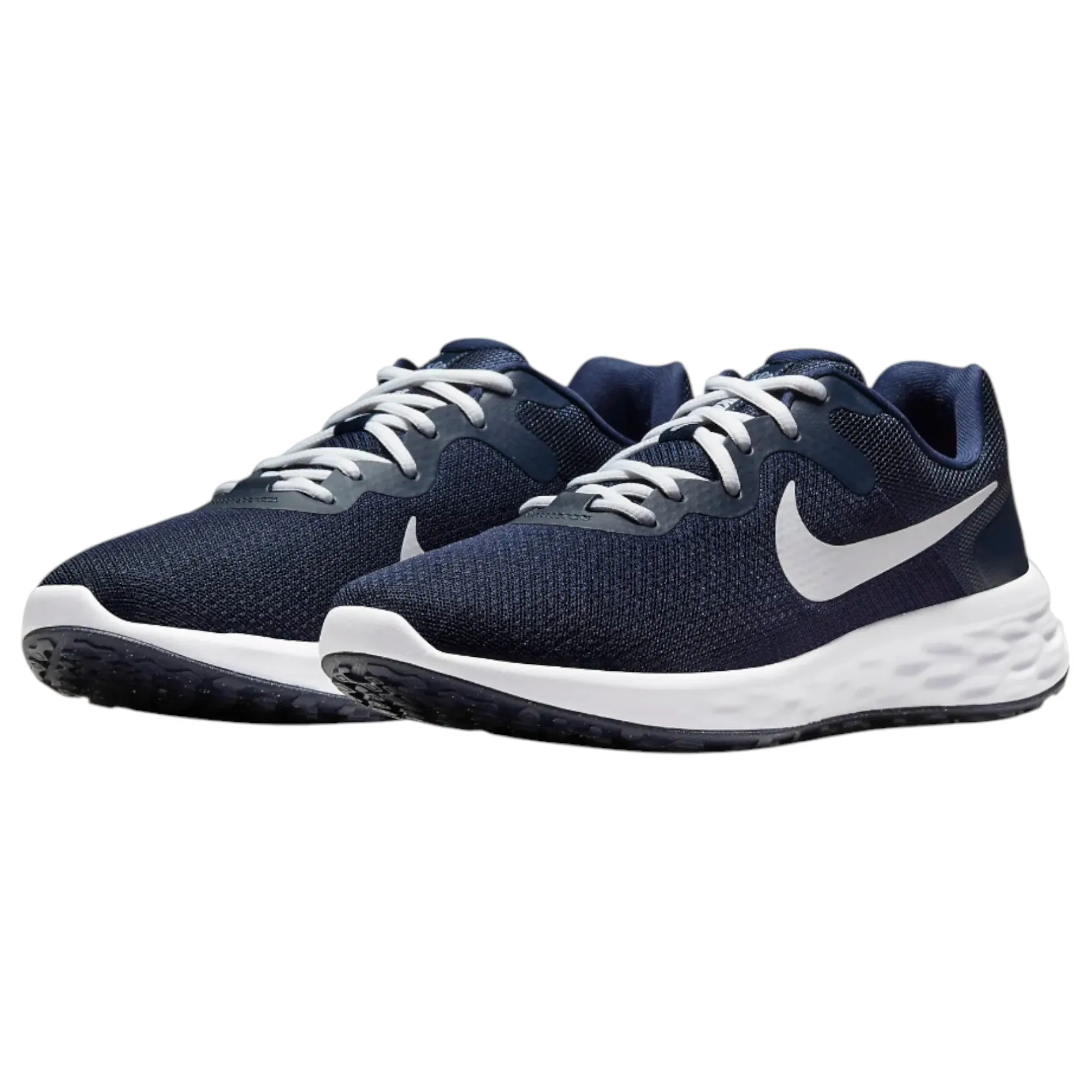 Mens Nike Revolution 6 Next Nature Midnight Navy/ White Athletic Running Shoes