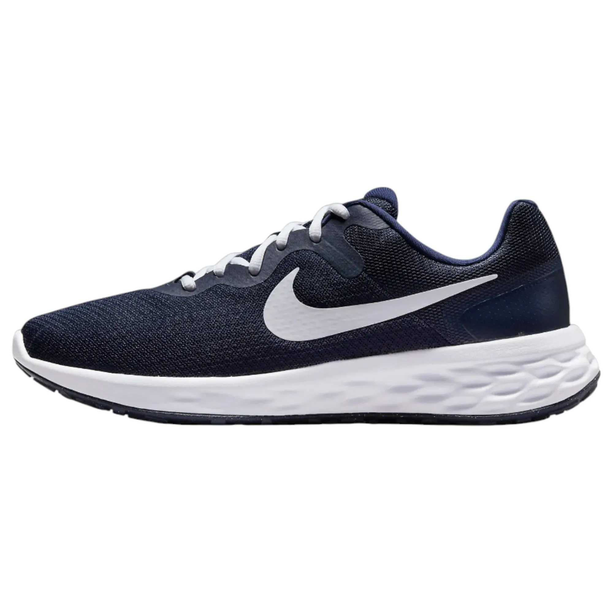 Mens Nike Revolution 6 Next Nature Midnight Navy/ White Athletic Running Shoes