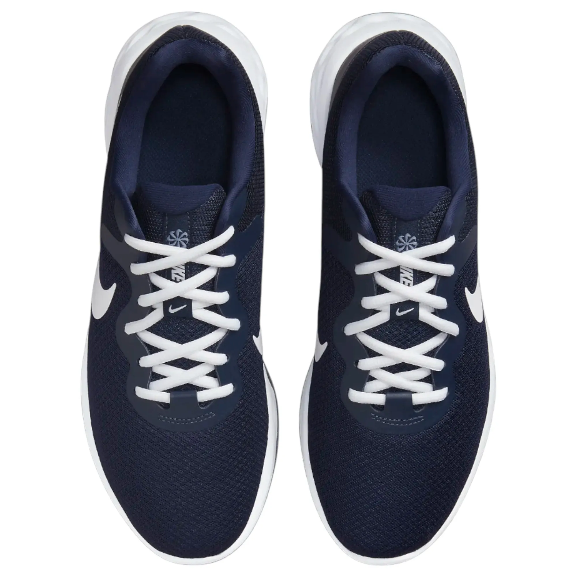 Mens Nike Revolution 6 Next Nature Midnight Navy/ White Athletic Running Shoes