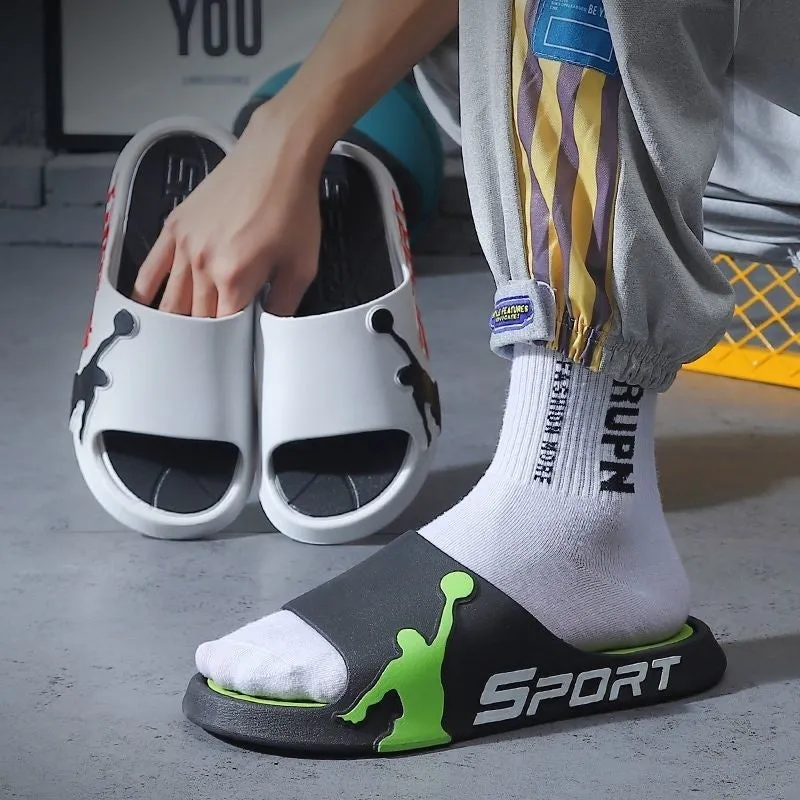 Men's Outdoor Thick-Soled Basketball Slippers