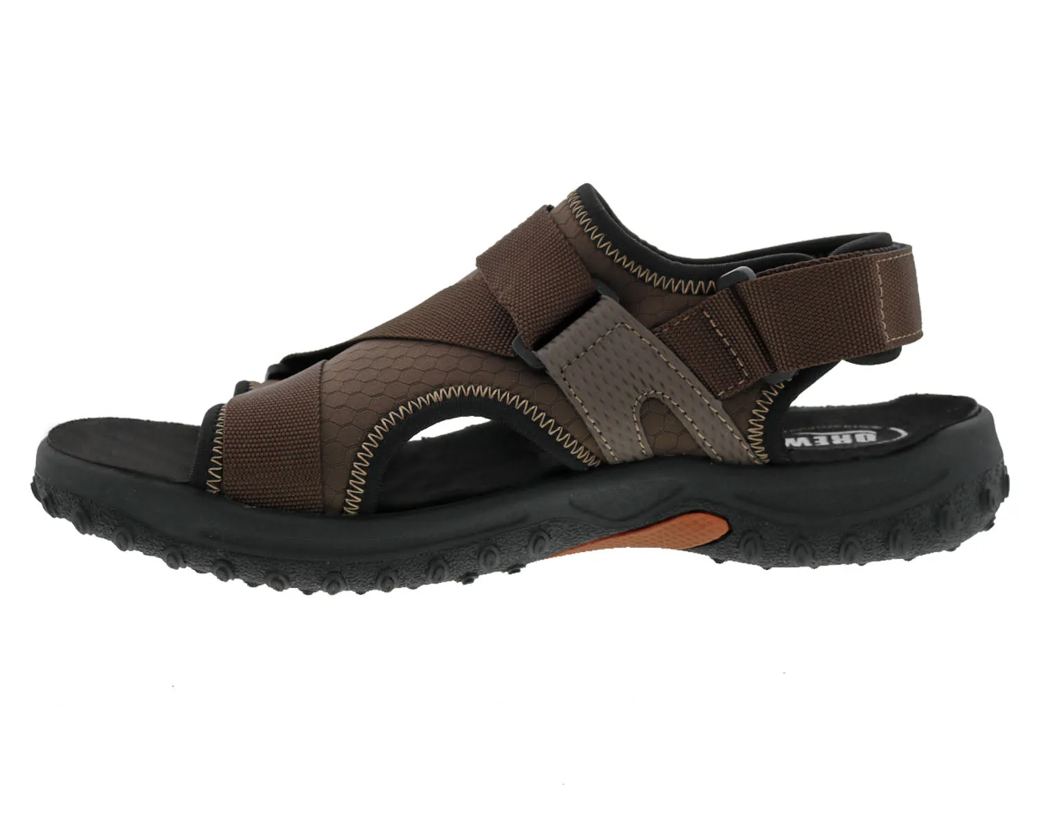 Men's Wander Adjustable Sandal EXTRA EXTRA WIDE in Brown Combo