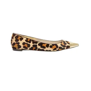 MICHAEL MICHAEL KORS cheetah pointy flat gold cap toe, 7