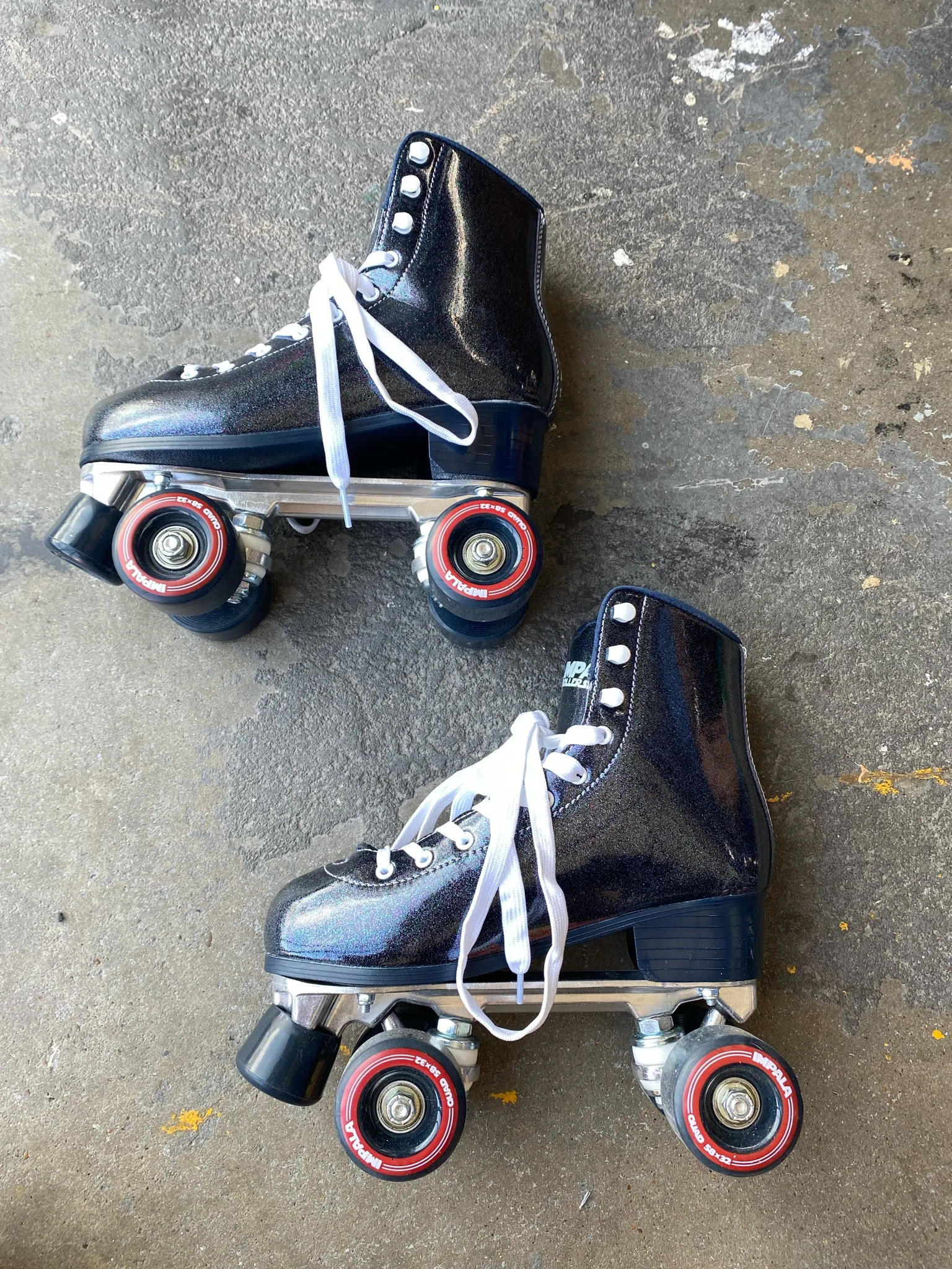 NEW Impala Size 7 Navy Glitter Rolller Skates