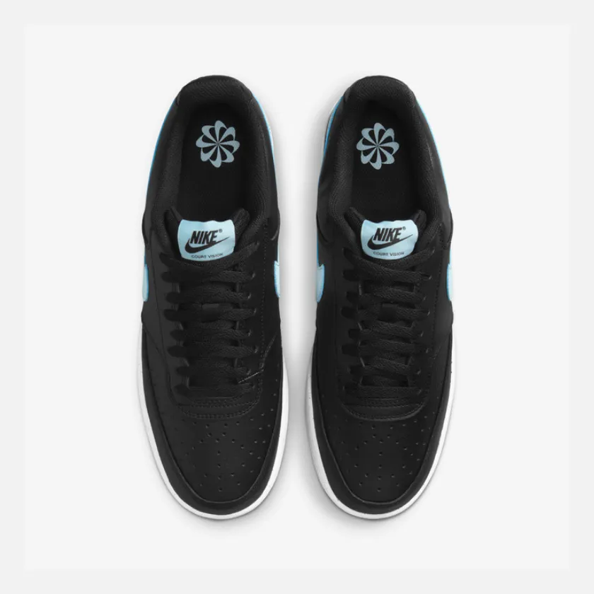 Nike Court Vision Low Next Nature Men's Basketball Shoes -Black/White/Glacier Blue