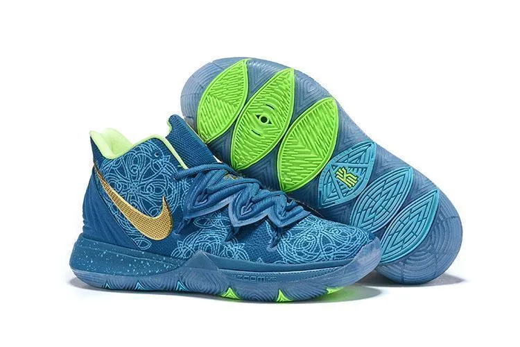 Nike Kyrie 5 Navy Gold Basketball Shoes Men !!! CYBER MONDAY SALE !!!