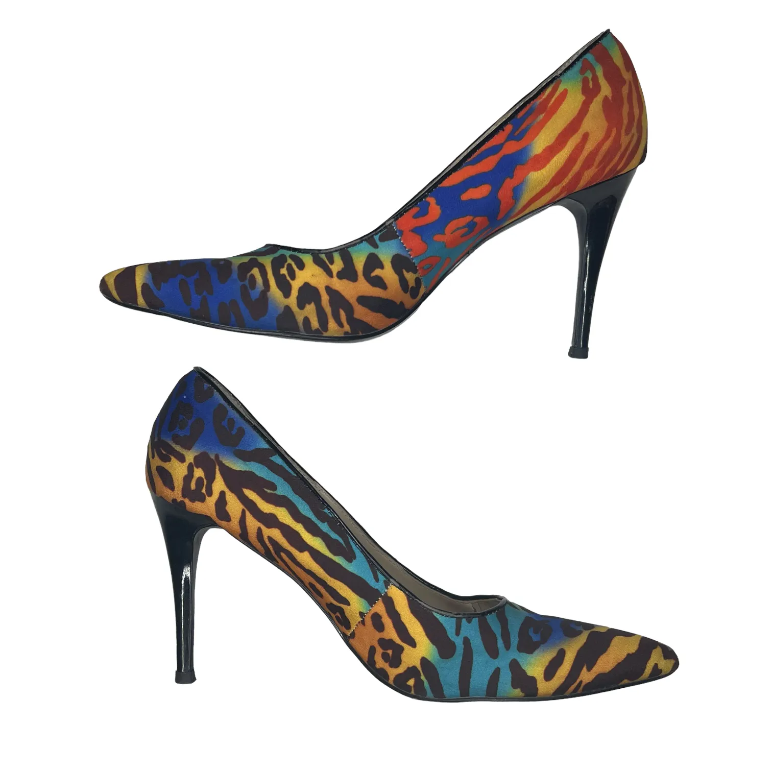 Nine West Leopard Rainbow Heels (7)   (9)