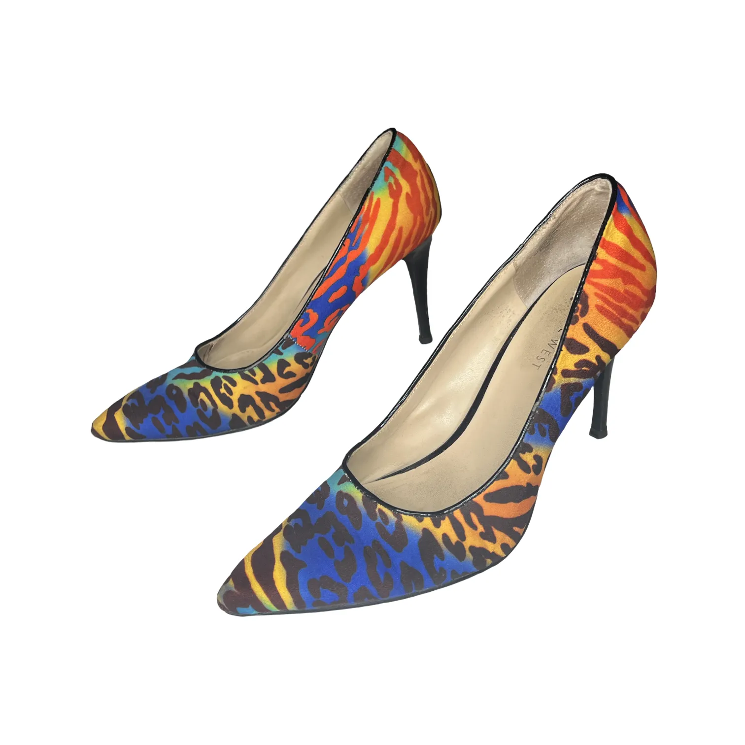Nine West Leopard Rainbow Heels (7)   (9)