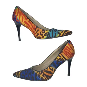 Nine West Leopard Rainbow Heels (7)   (9)
