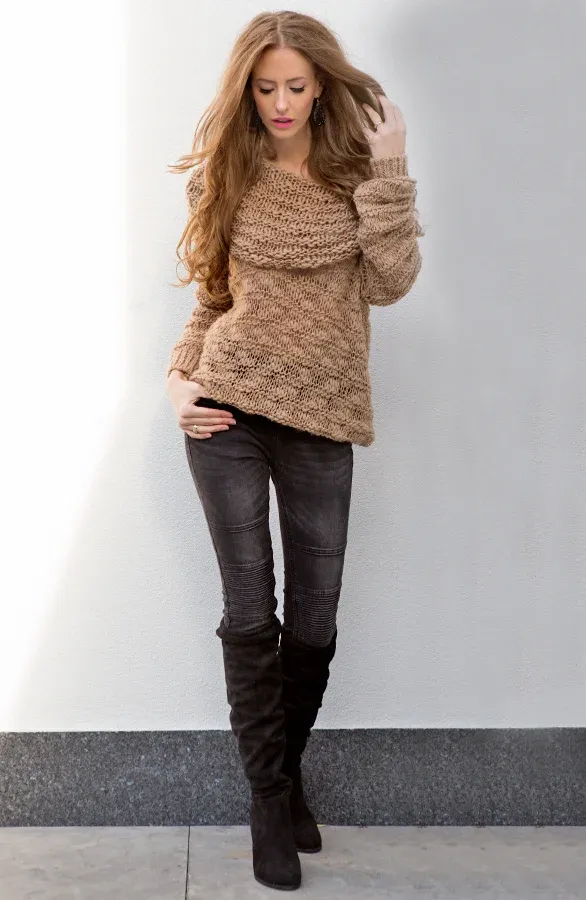 Overknee Suede Heels Black