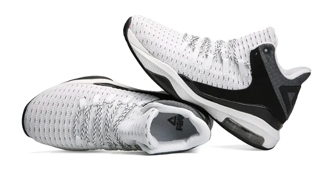 PEAK Men's Basketball Shoes - White/Black DA920001