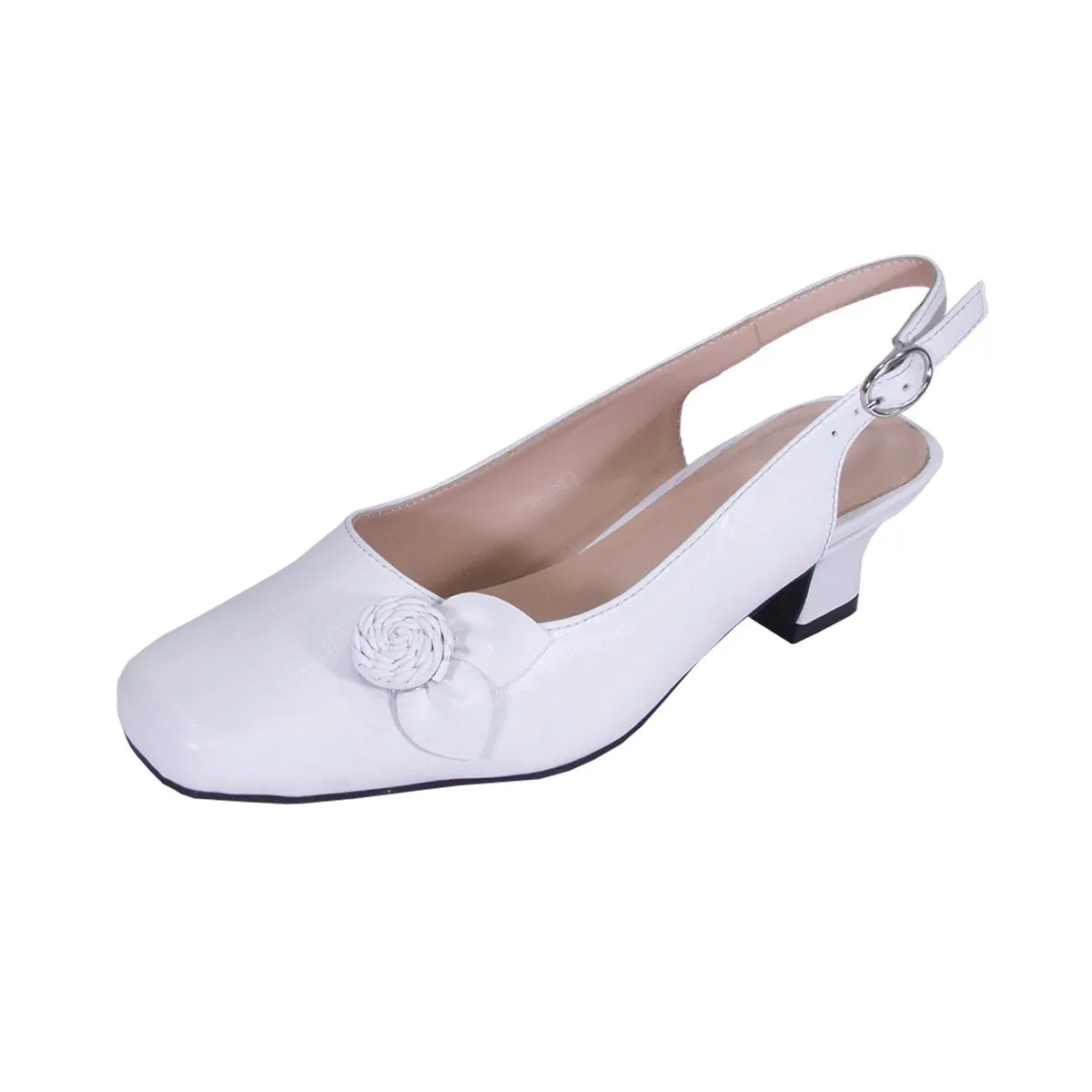 PEERAGE Cheryl Women's Wide Width Leather Slingback Pumps