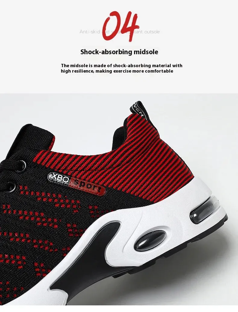 Plus Size Men's Shoes Flyknit Breathable Sneaker