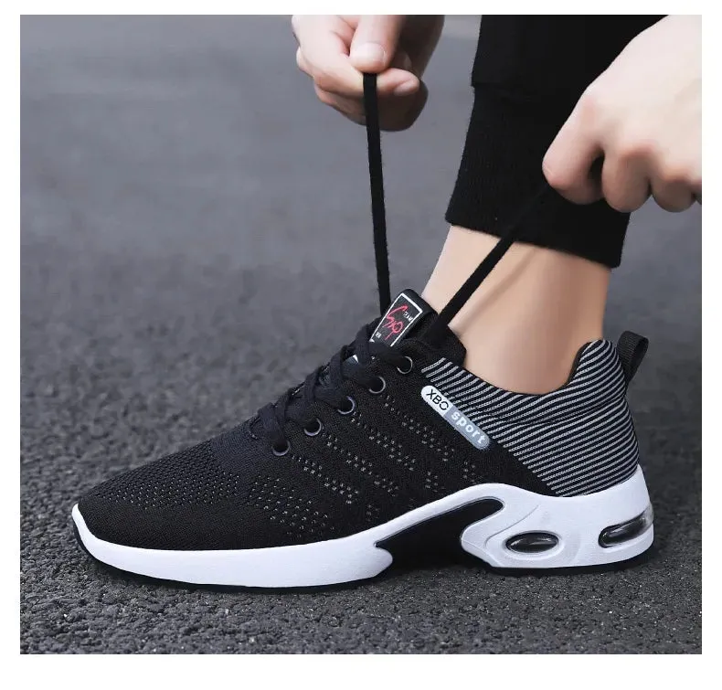 Plus Size Men's Shoes Flyknit Breathable Sneaker
