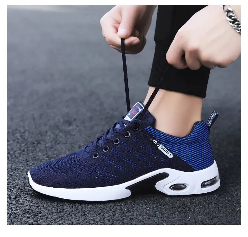Plus Size Men's Shoes Flyknit Breathable Sneaker