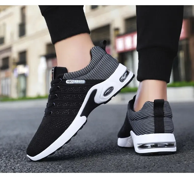 Plus Size Men's Shoes Flyknit Breathable Sneaker