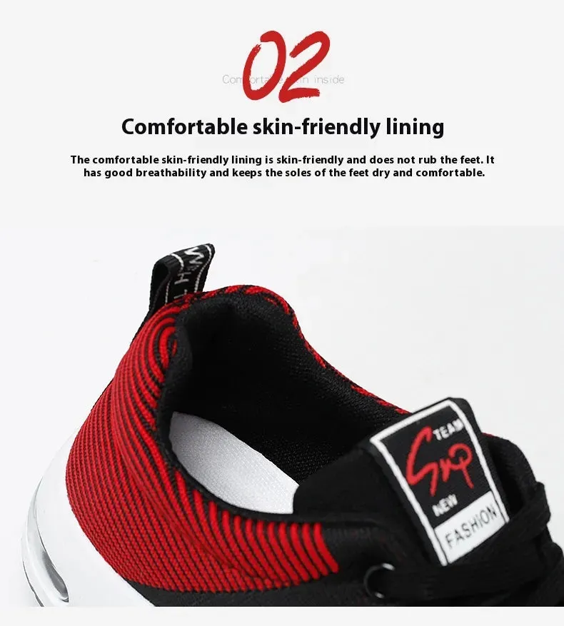 Plus Size Men's Shoes Flyknit Breathable Sneaker