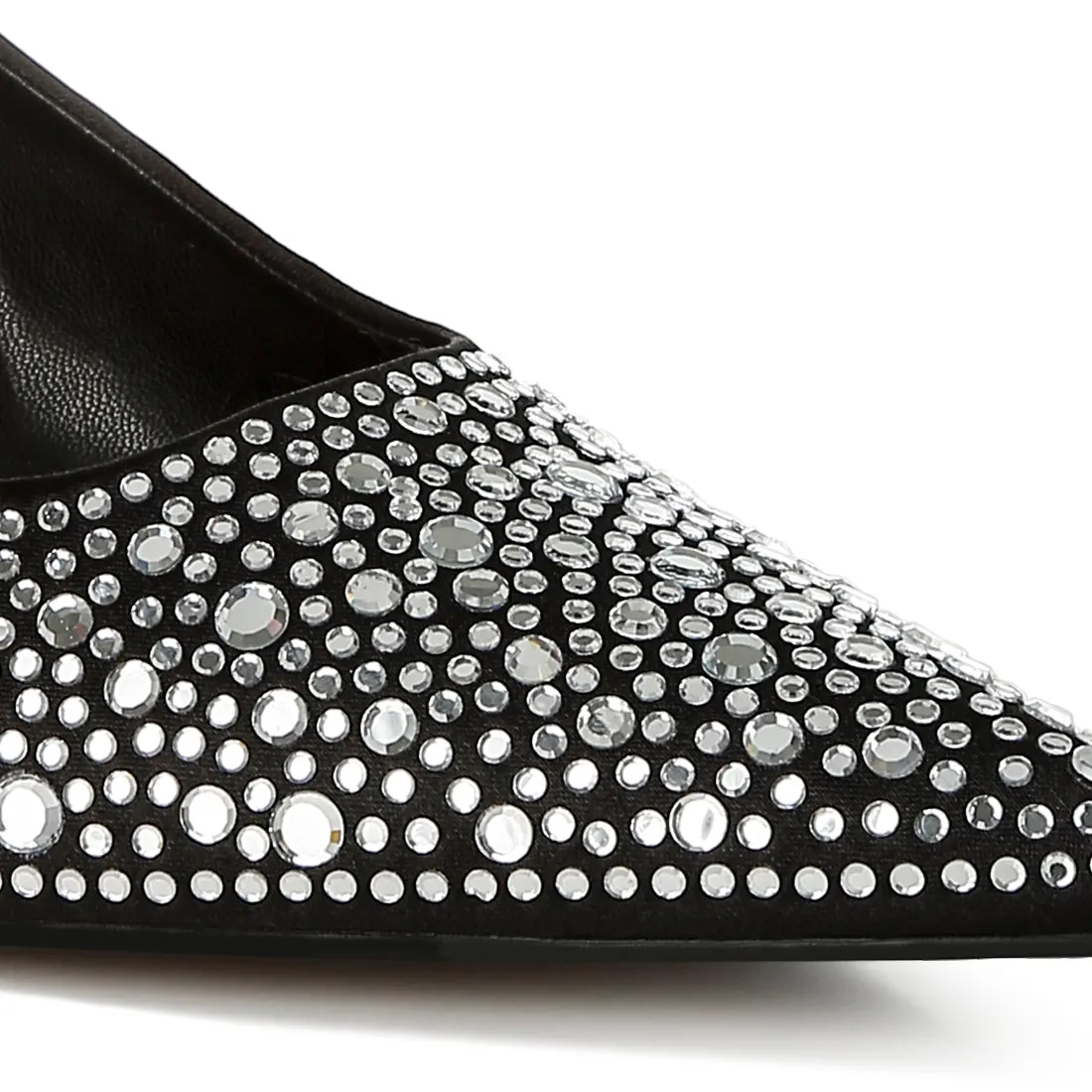 Pointed Toe Rhinestone Slingbacks