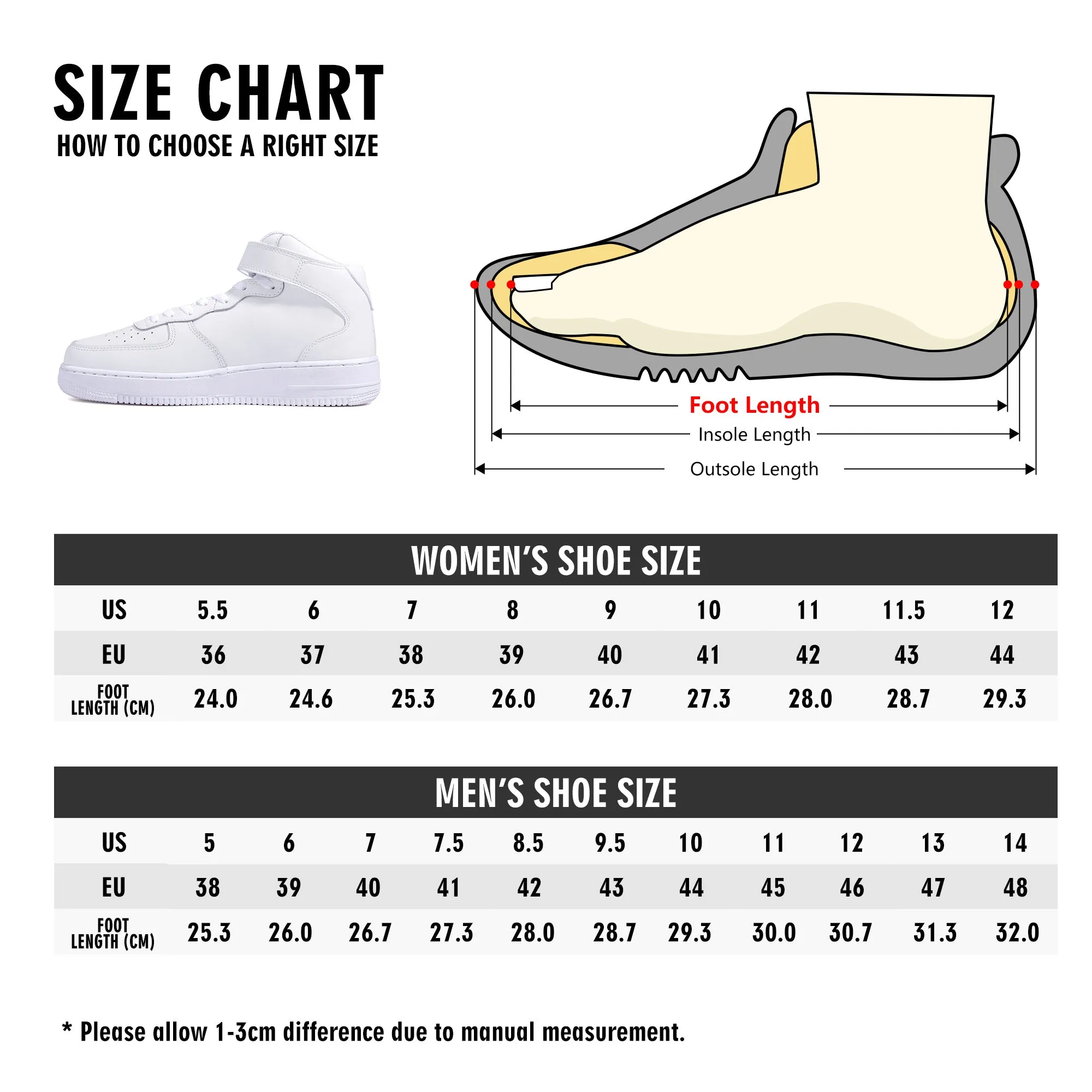 "Air Borikén" Womens High Top Leather Sneakers