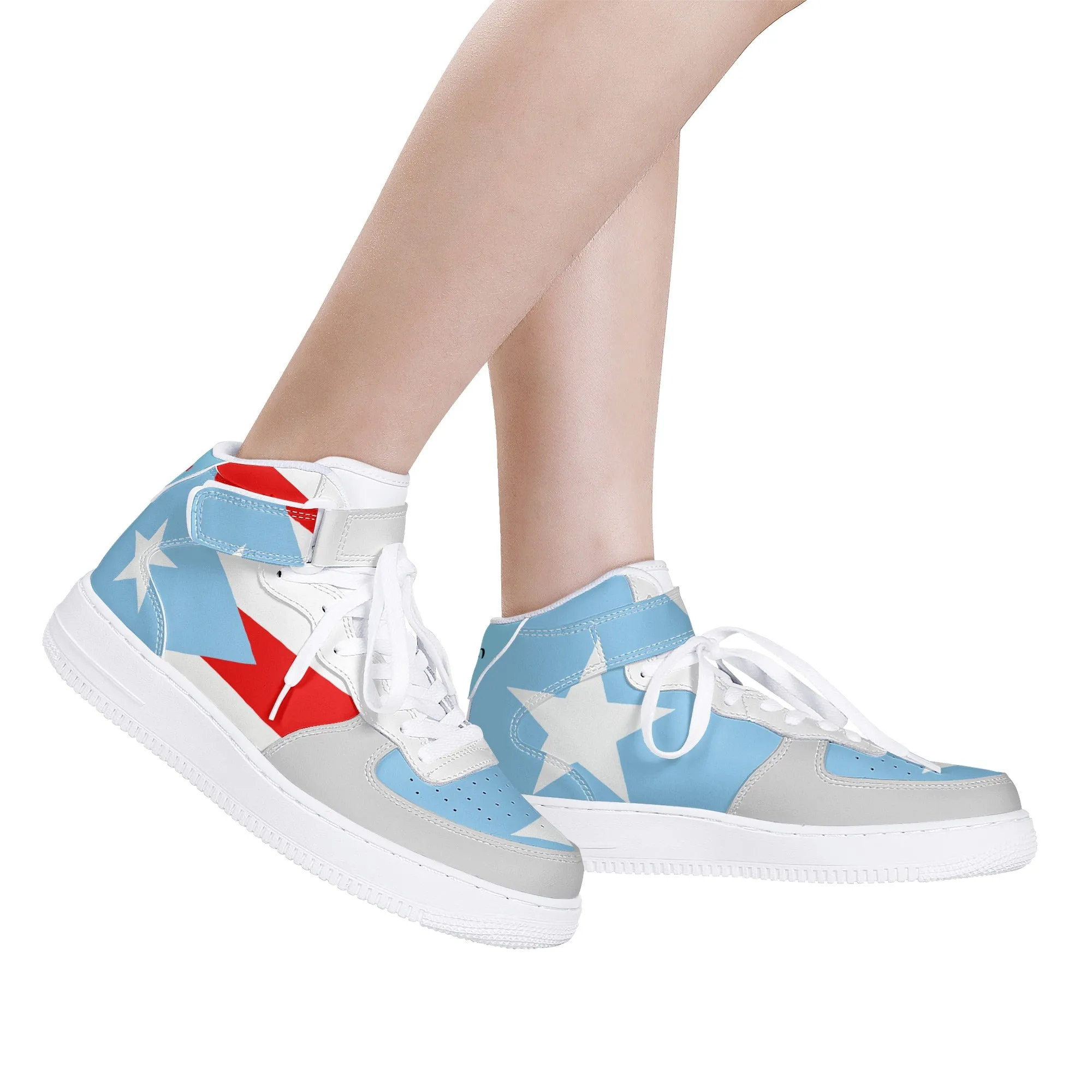 "Air Borikén" Womens High Top Leather Sneakers