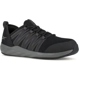 Reebok Men's Astroride Steel Toe Athletic Work Shoe- Black/Grey- RB2211