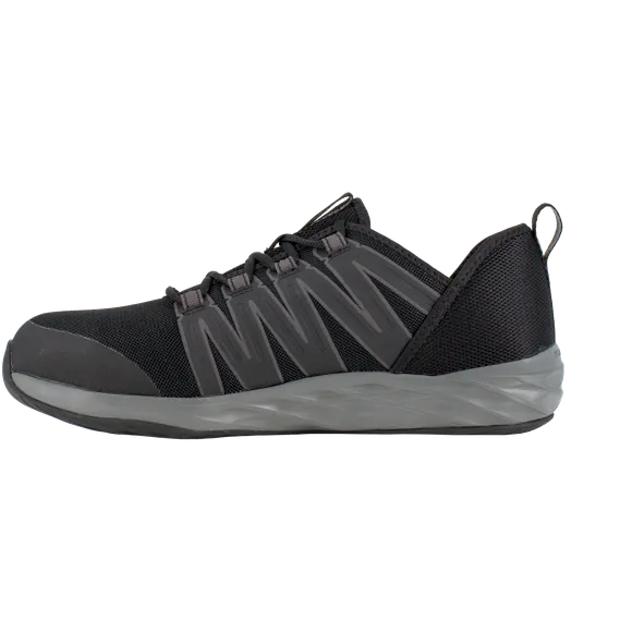 Reebok Men's Astroride Steel Toe Athletic Work Shoe- Black/Grey- RB2211
