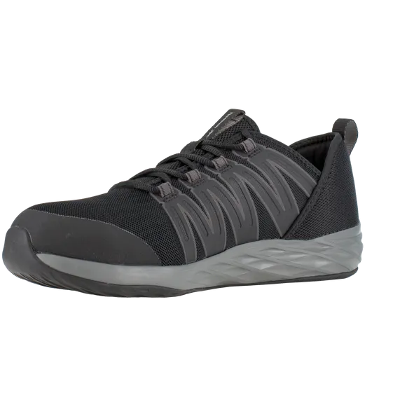 Reebok Men's Astroride Steel Toe Athletic Work Shoe- Black/Grey- RB2211