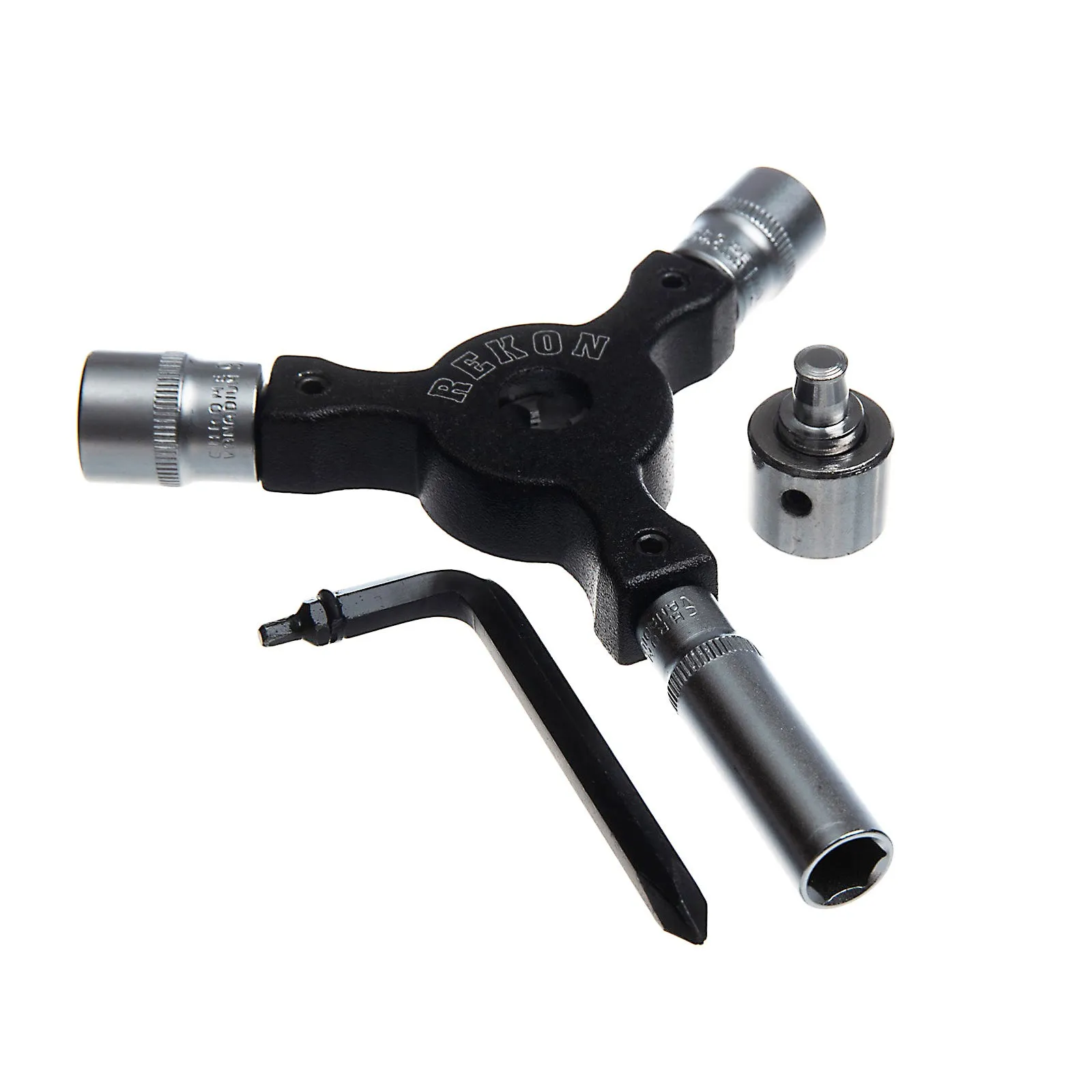 Rekon Black Multi-Function Y-Tool with Axle Rethreader   Bearings Press