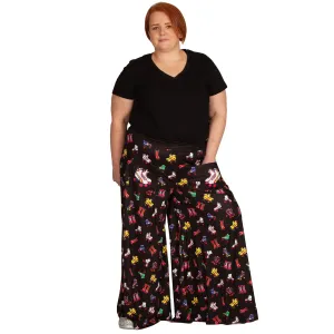 Retro Skates Wide Leg Pants With Pockets