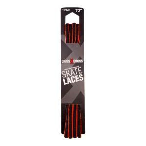 Riedell Criss Cross Skate Laces Skinny 3/8″ Width - Black/Orange