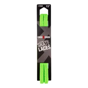 Riedell Criss Cross Skate Laces Skinny 3/8″ Width - Neon Green