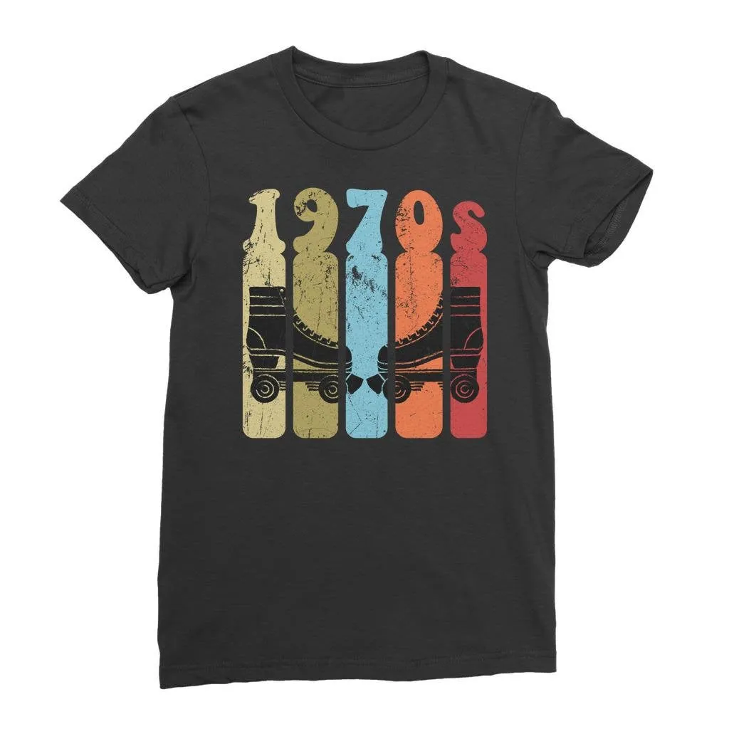 Roller Skates 70s Disco Derby Retro Vintage Worn Classic Women's T-Shirt