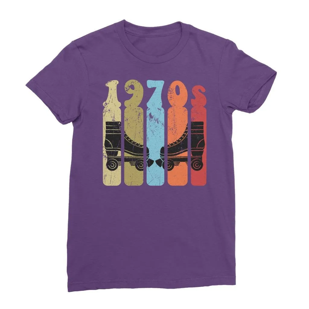Roller Skates 70s Disco Derby Retro Vintage Worn Classic Women's T-Shirt