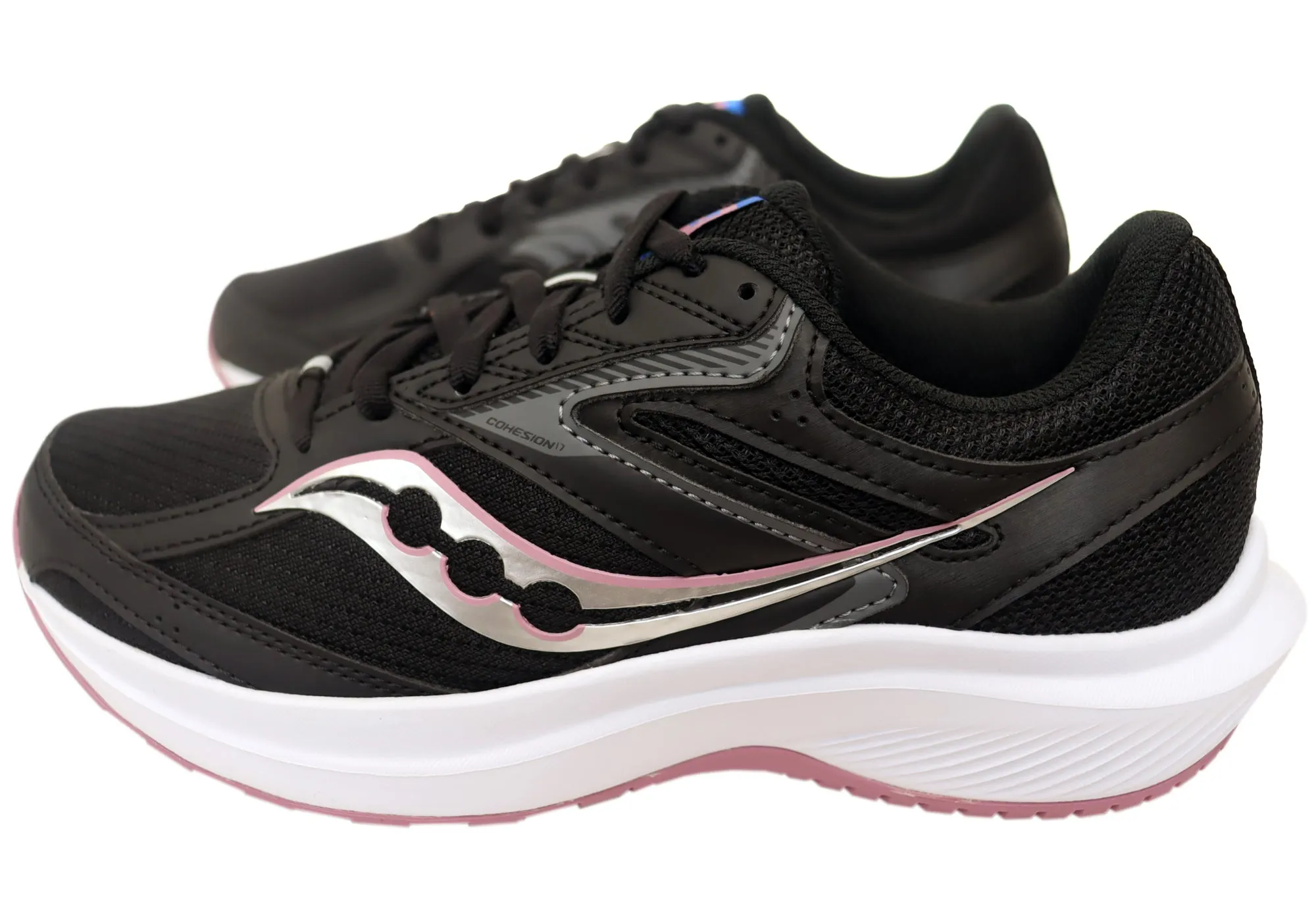 Saucony Womens Cohesion 17 Wide Fit Comfortable Athletic Shoes