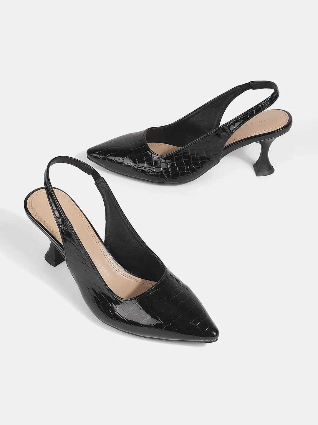 Sling Back Cream Kitten Heels