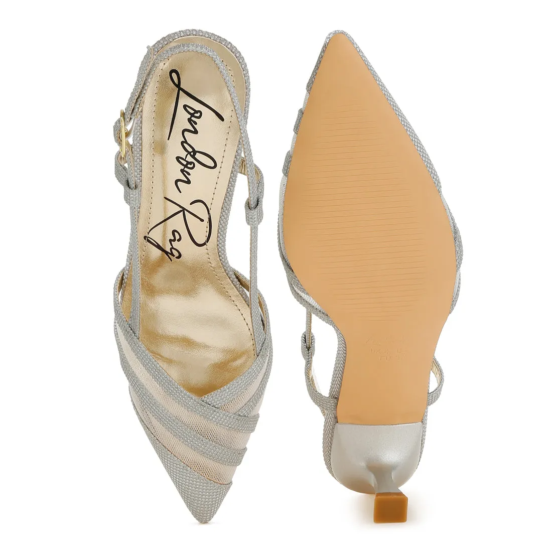 Slingback Kitten Heel Sandals