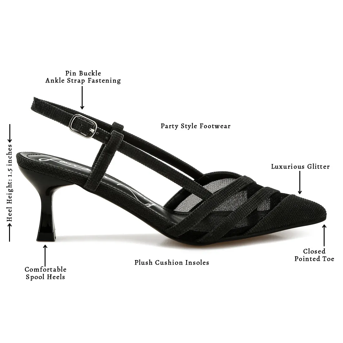 Slingback Kitten Heel Sandals
