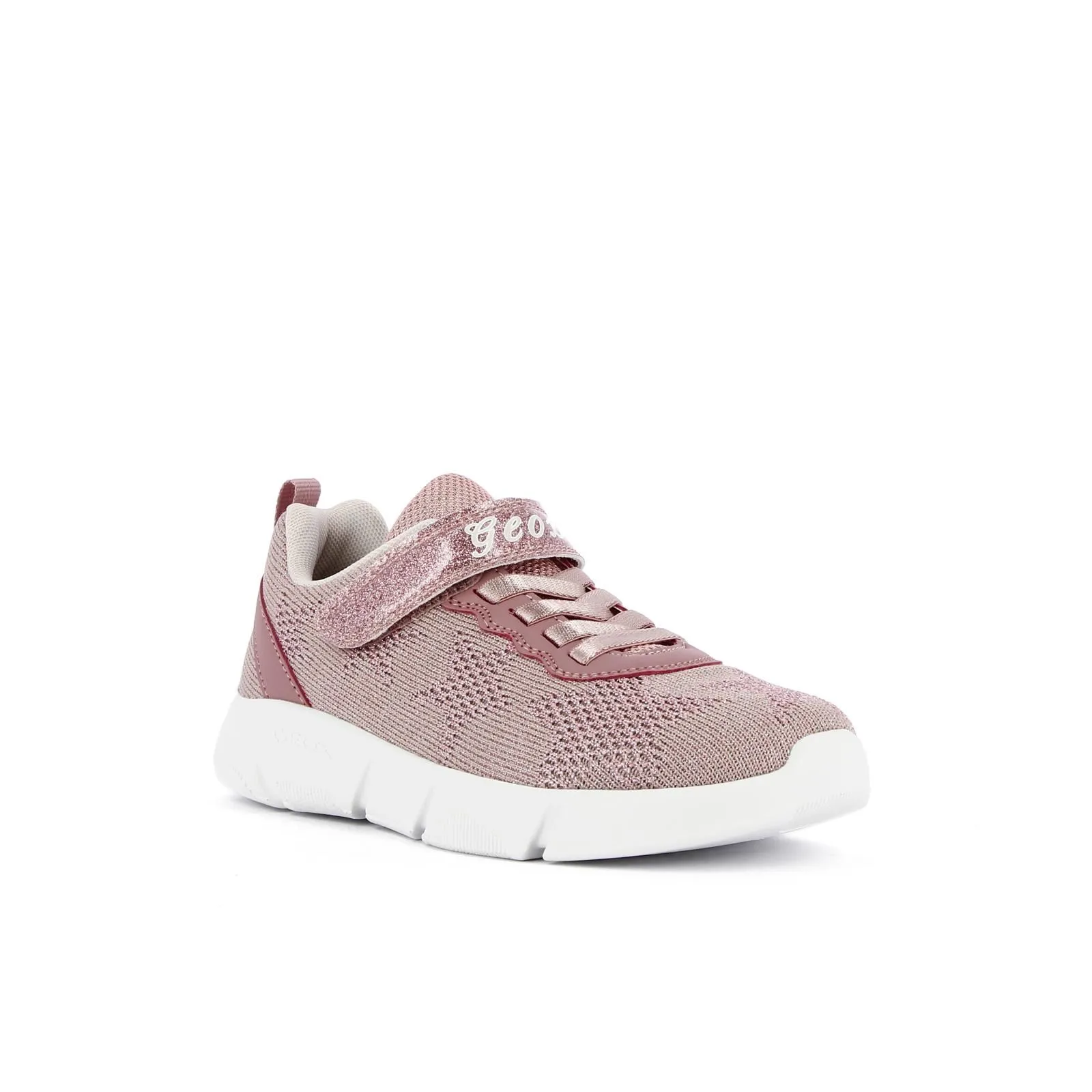 Sneakers rosa bimba in tessuto mesh a stelline