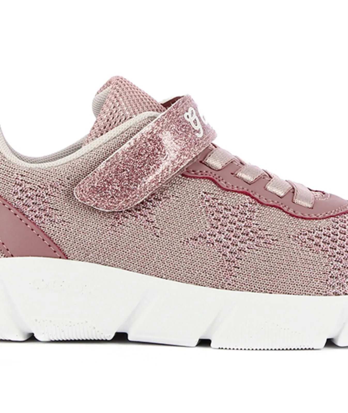 Sneakers rosa bimba in tessuto mesh a stelline